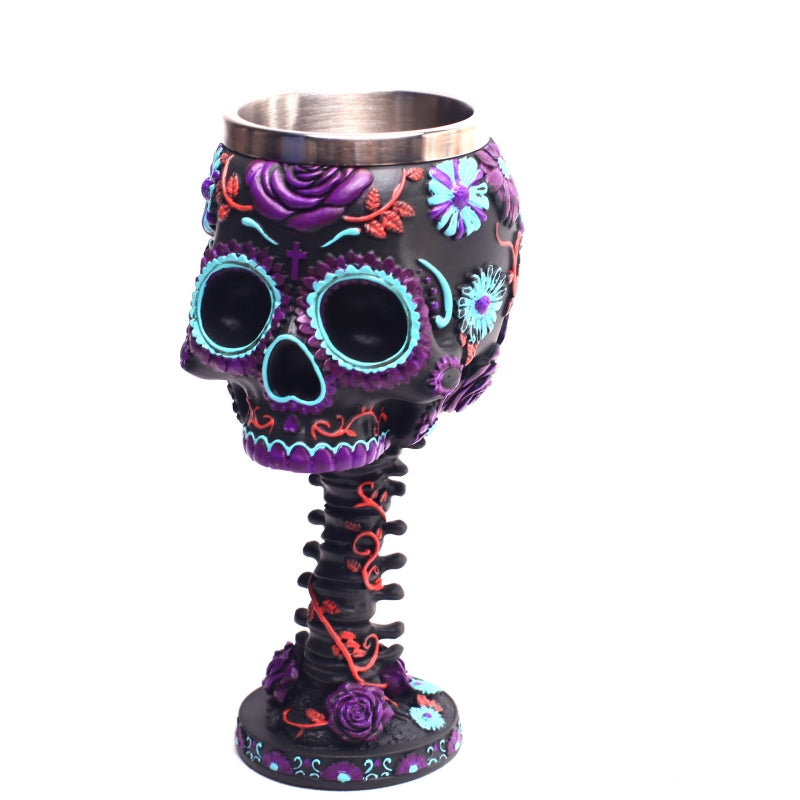 Skeleton Wine Glass - Retro Personalized Ghost Head Goblet