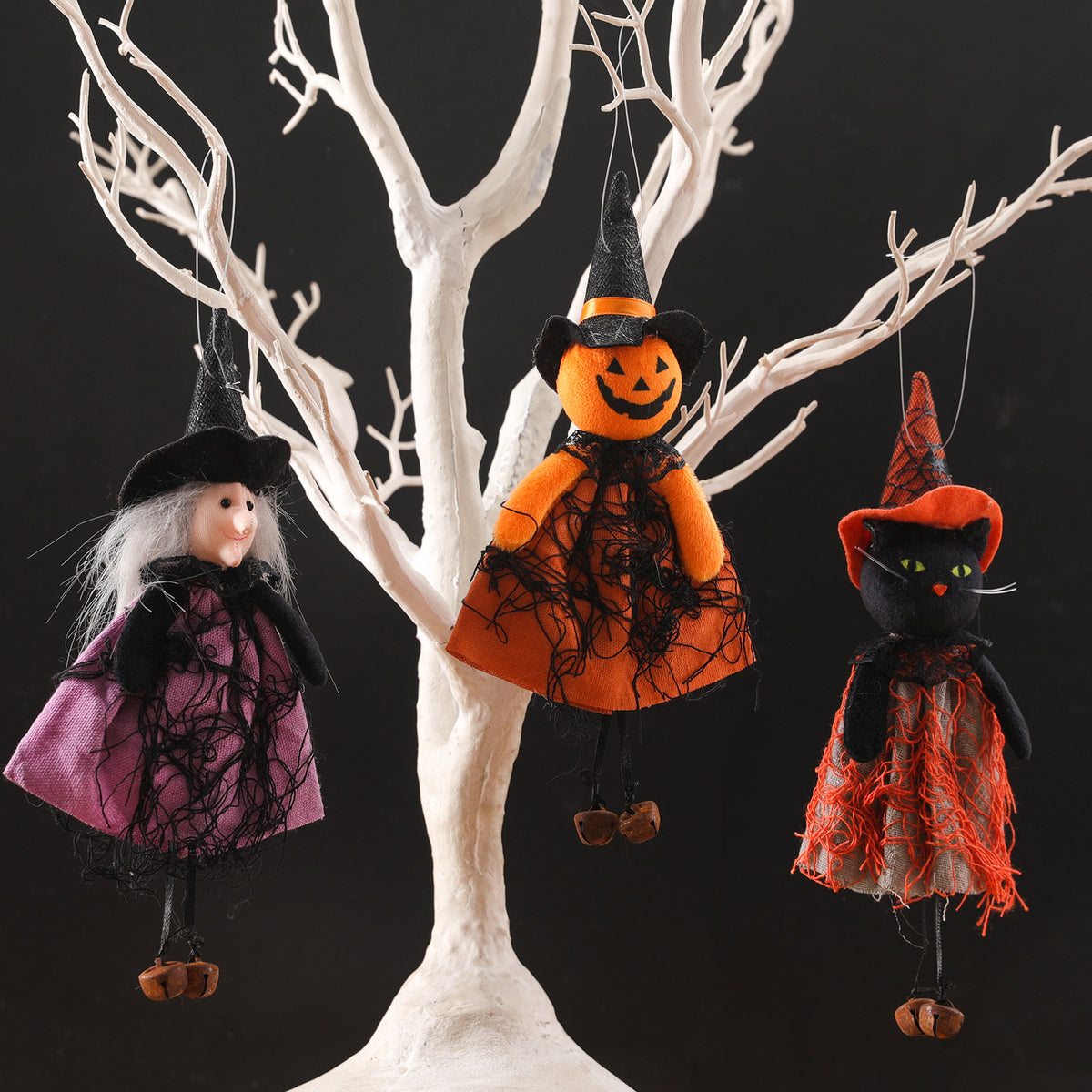 Halloween Hanging Decorations - Pumpkin, Ghost & Witch