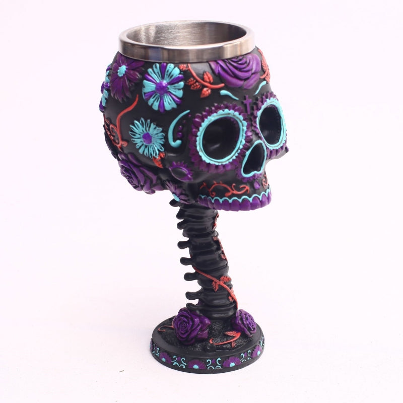 Skeleton Wine Glass - Retro Personalized Ghost Head Goblet