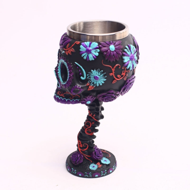 Skeleton Wine Glass - Retro Personalized Ghost Head Goblet
